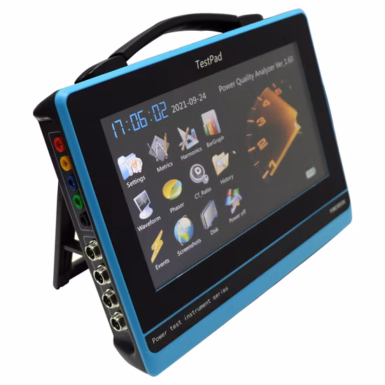 Multifuncional Handheld Aprovado Smart Digital Trifásico Harmônicos Elétricos Portátil Energia Analisador de Almofada de Qualidade de Energia com alicate amperímetro